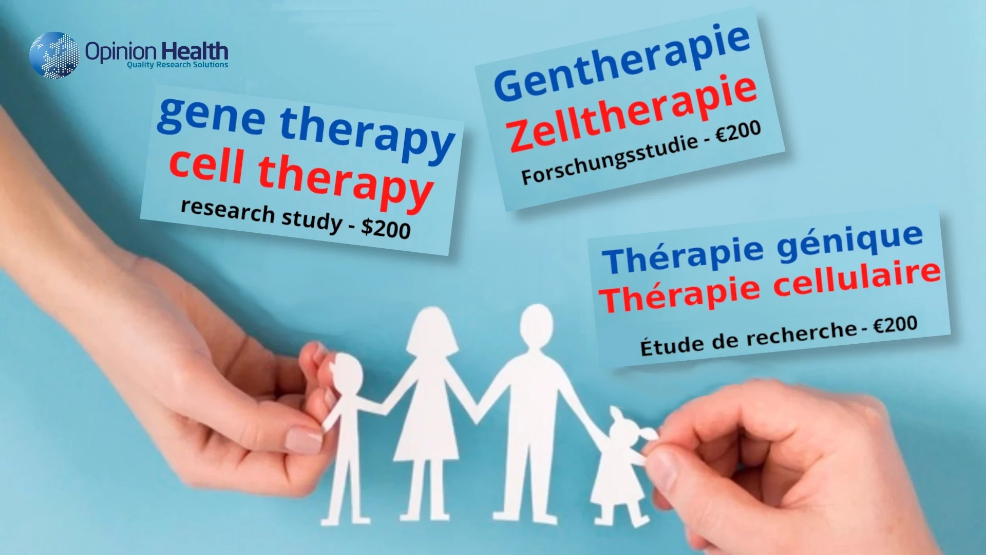 Research study on gene and cell therapy, for US, Deutschland, et la France